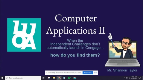Thumbnail for Computer Applications II - How to find Independent Challenges when they don't launch