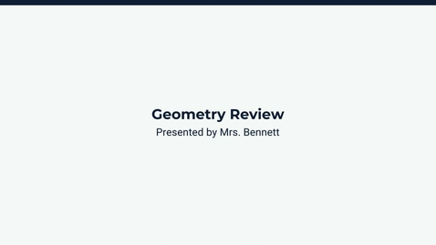 Thumbnail for  Lesson 4: Geometry Review