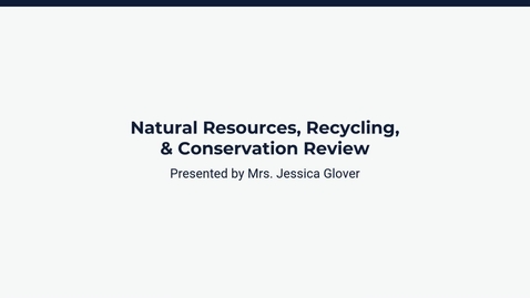 Thumbnail for Lesson 4: Reviewing Conservation