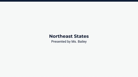 Thumbnail for Lesson 1: Northeast States