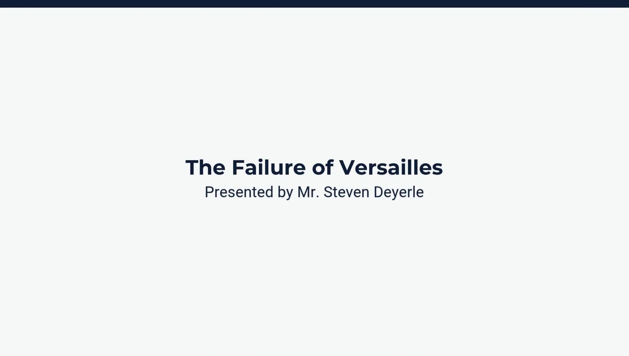 Lesson: The Treaty of Versailles