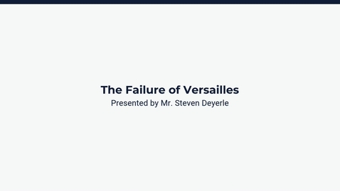 Thumbnail for Lesson: The Treaty of Versailles