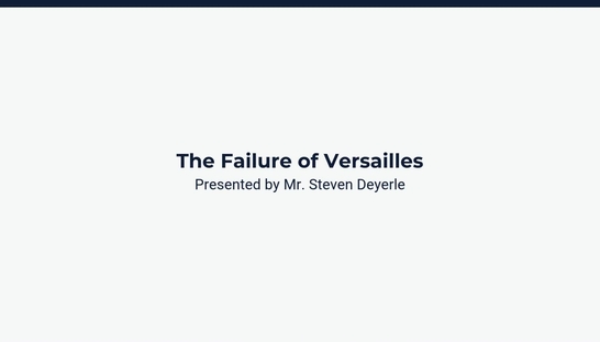 Lesson: The Treaty of Versailles