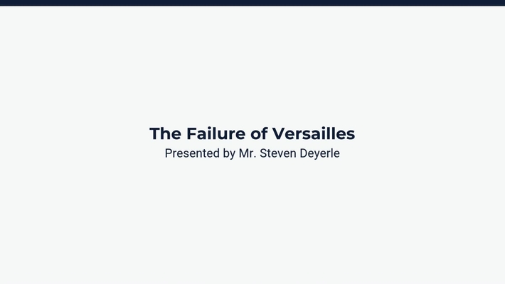 Lesson: The Treaty of Versailles