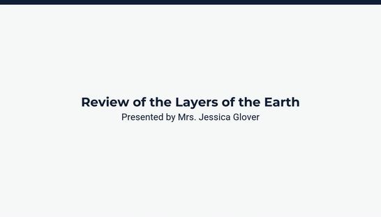 Lesson 4: Reviewing Earth's Layers
