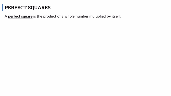 Lesson: Perfect Squares (Segment 1)