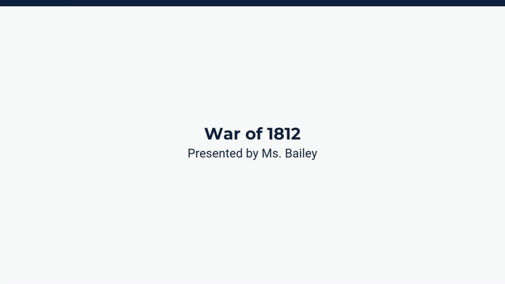 Lesson 3: War of 1812