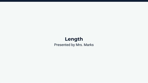 Thumbnail for Lesson 1: Length