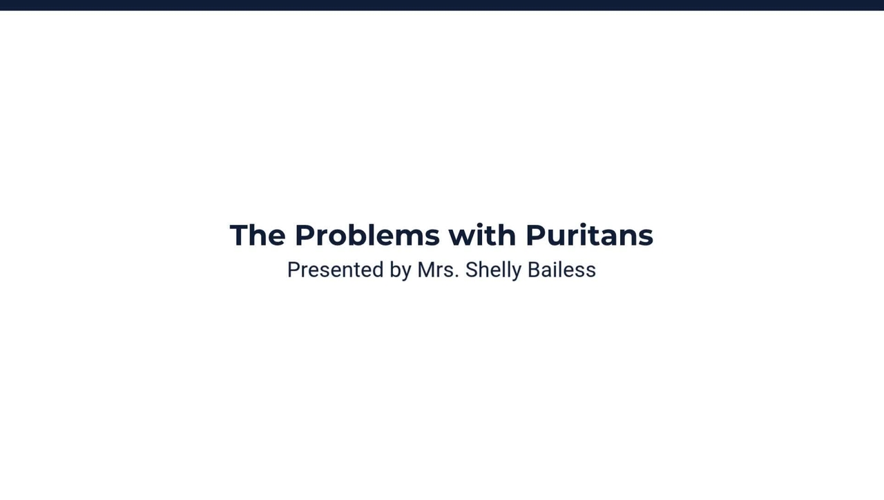 The Problems with Puritans