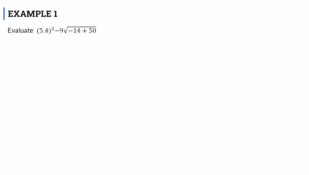 Lesson: Order of Operations with Square Roots (Segment 2)