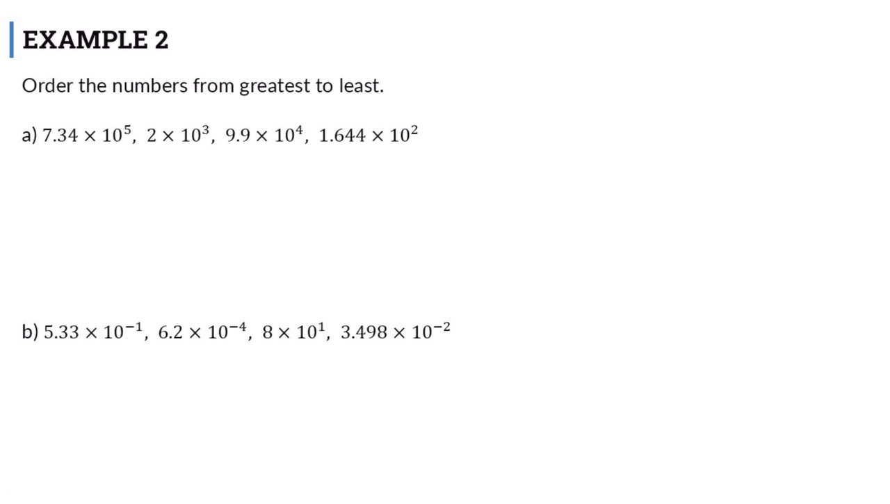 Lesson: Comparing Numbers in Scientific Notation (Segment 2)