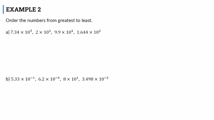 Lesson: Comparing Numbers in Scientific Notation (Segment 2)