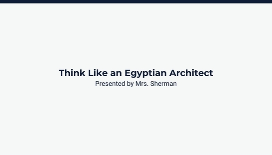 Lesson 1: Ancient Egypt's Architecture