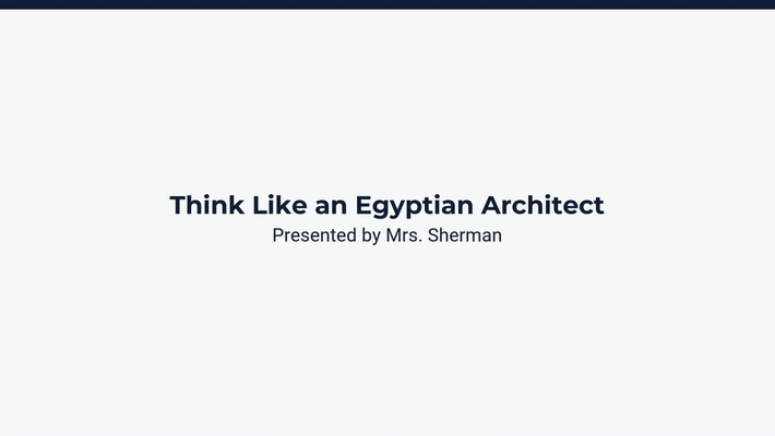Lesson 1: Ancient Egypt's Architecture