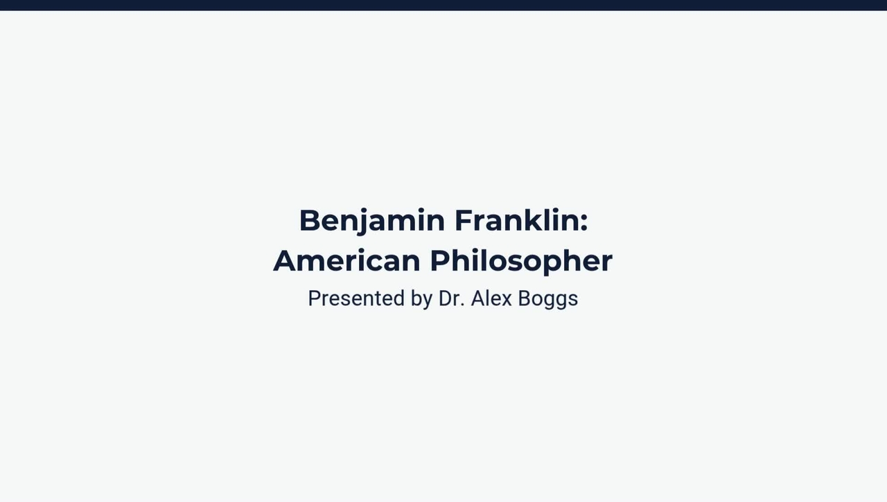 Benjamin Franklin American Philosopher