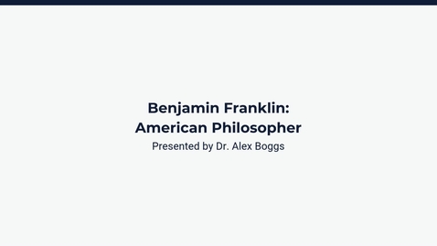 Thumbnail for Benjamin Franklin American Philosopher