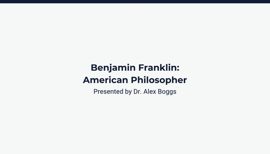 Benjamin Franklin American Philosopher