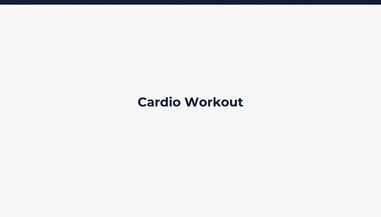 Lesson: Cardio Workout