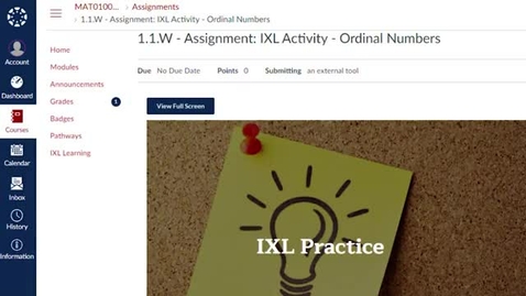Thumbnail for IXL Tutorial