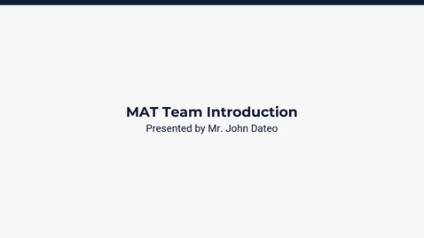 Thumbnail for MAT Team Introduction