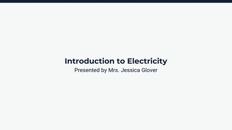Thumbnail for Introduction to Types of Electricity