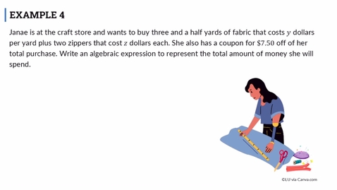 Thumbnail for Lesson: Writing Algebraic Expressions (SR3) - Quiz