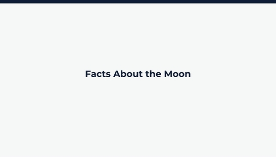 Facts About the Moon
