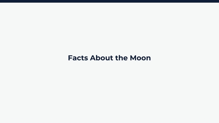 Facts About the Moon
