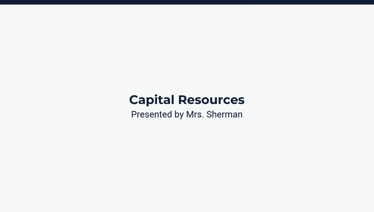 Capital Resources
