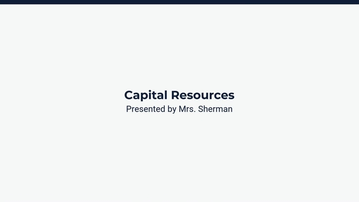 Capital Resources