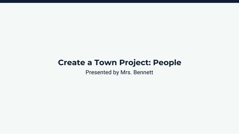 Thumbnail for Lesson 2: Create a Town Project: People