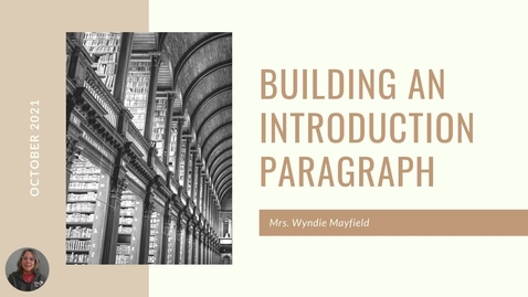 Thumbnail for Building an Introduction Paragraph