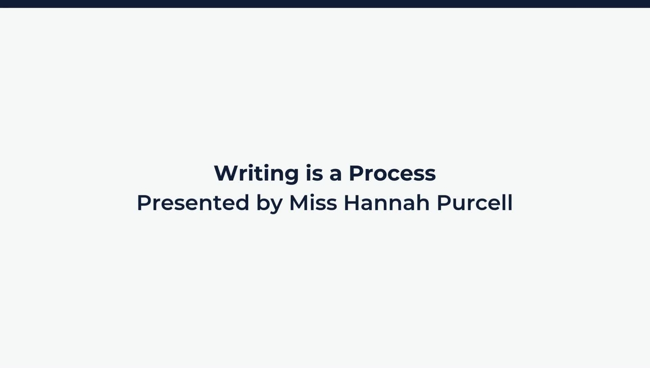 Lesson: Writing Is a Process