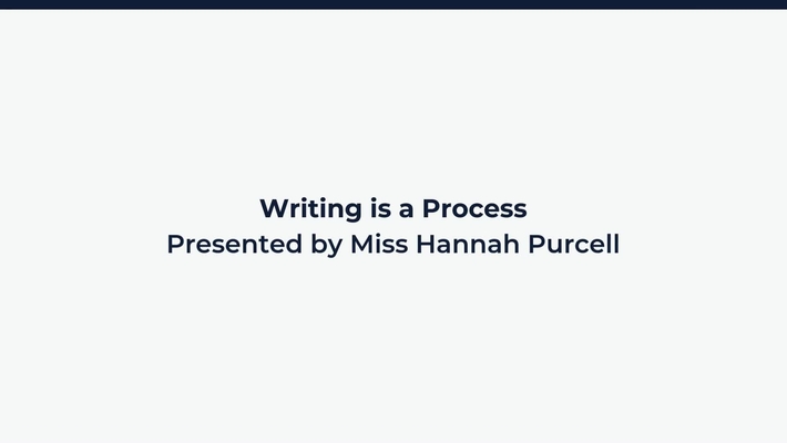 Lesson: Writing Is a Process