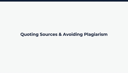 Lesson: Plagiarism and Artificial Intelligence