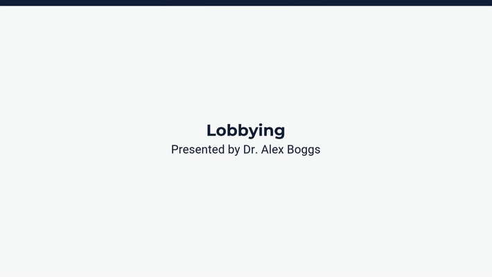 Lobbying