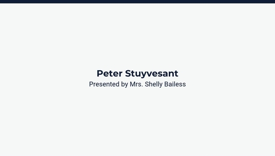 Peter Stuyvesant