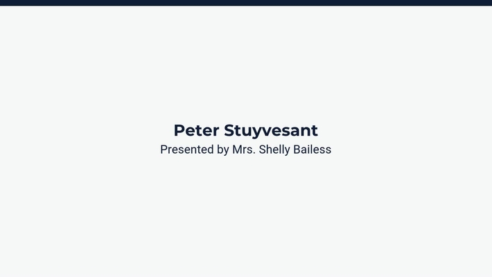 Peter Stuyvesant