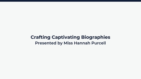 Thumbnail for Assignment Instructions: Write a Biography