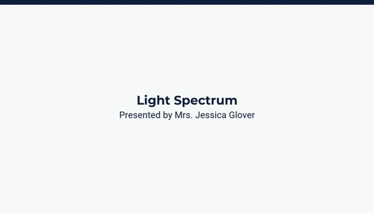 Lesson 4: Visible Spectrum