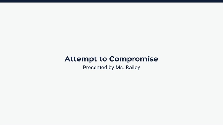 Lesson 3: Attempt to Compromise
