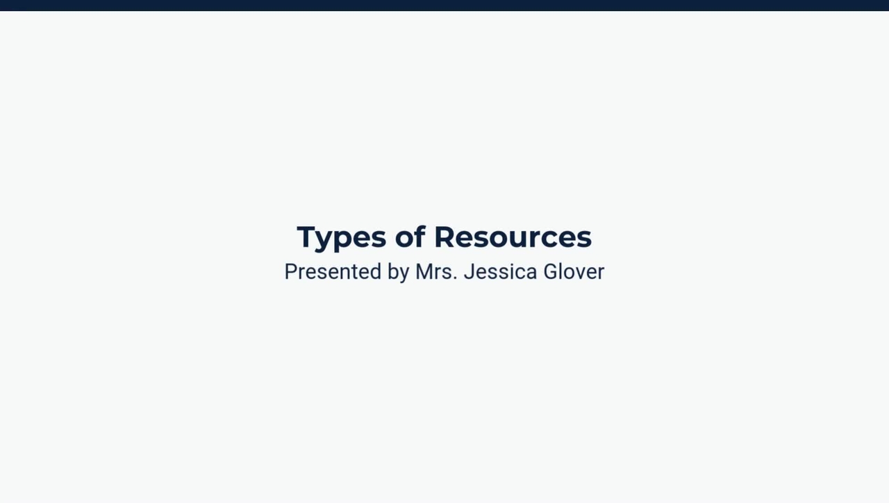 Lesson 2: Non Renewable Resources