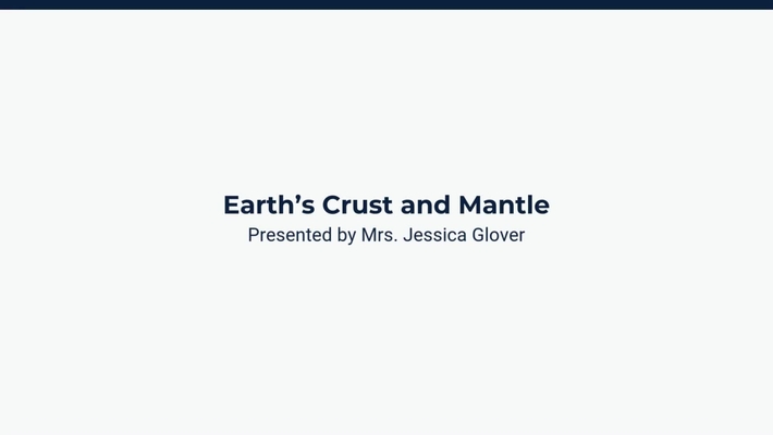 Lesson 4: Modeling the Crust &amp; Mantle