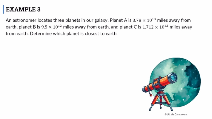 Lesson: Comparing Numbers in Scientific Notation (Segment 3)