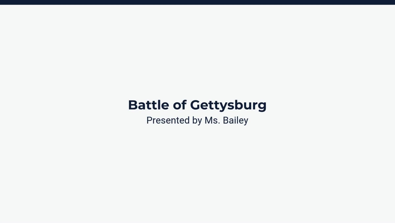 Lesson 3: Battle of Gettysburg