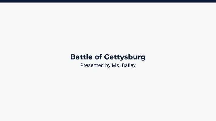 Lesson 3: Battle of Gettysburg