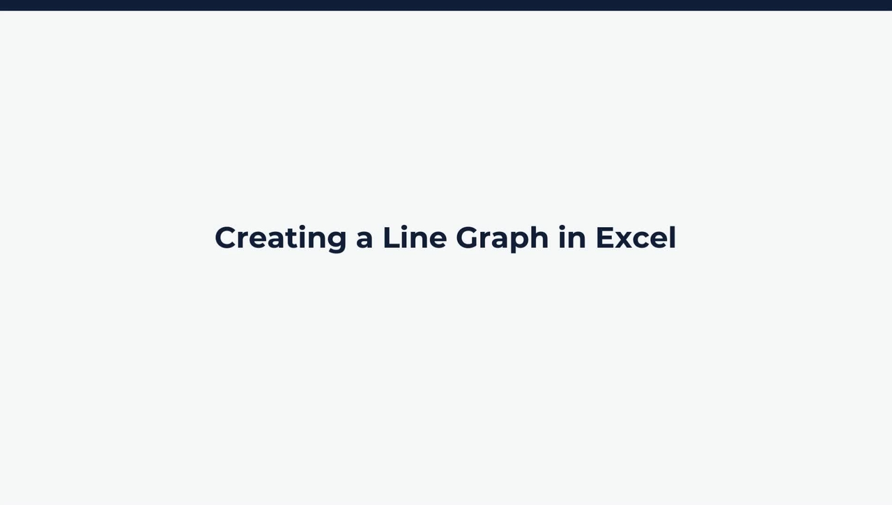 Creating a Line Graph in Excel
