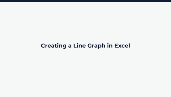 Creating a Line Graph in Excel
