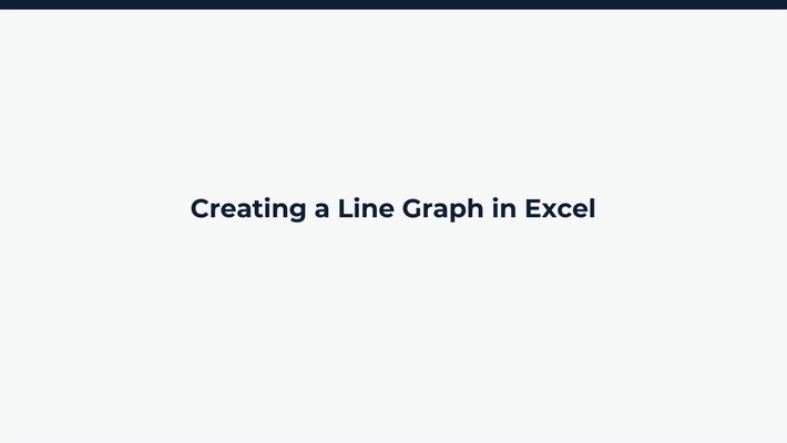 Creating a Line Graph in Excel