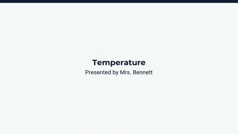 Thumbnail for  Lesson 1: Temperature